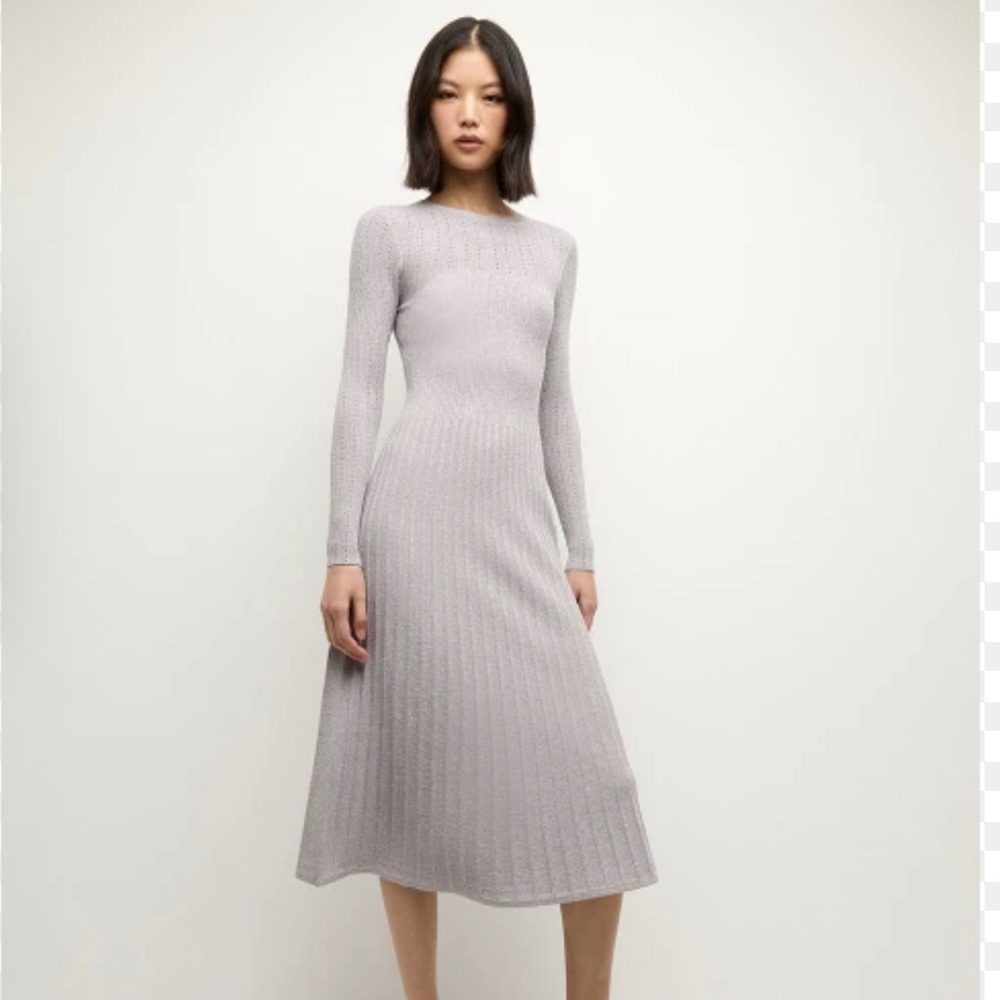 Veronica Beard Silver Knit Top